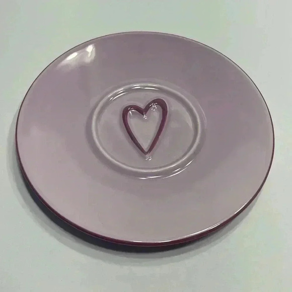 STARBUCKS 2006 Purple Heart Saucer Plate “Flirt” 6.5” - Picture 3 of 5